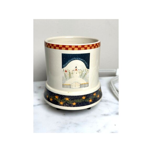 Crazy Mountain Electric Candle Warmer With Snowman & Stars design Works - Picture 3 of 7